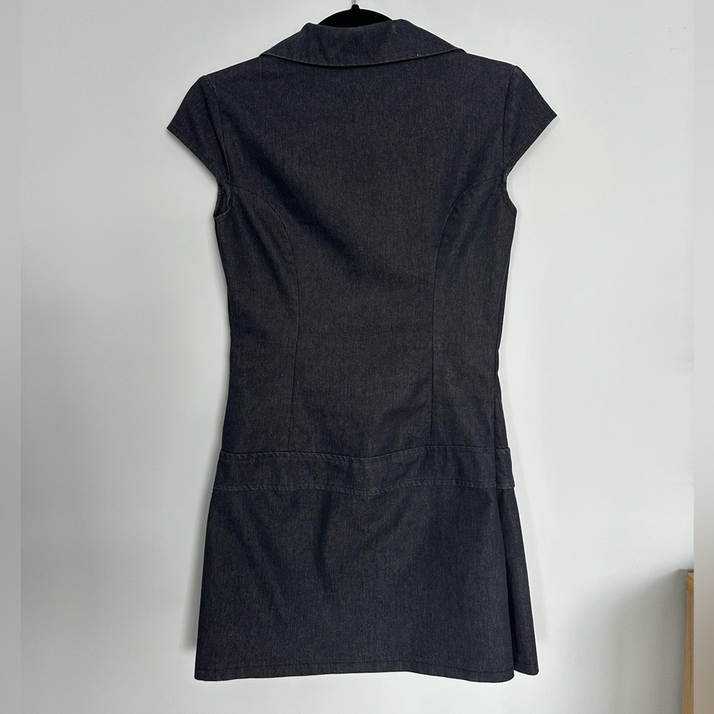 Valia Dark Denim Mini Dress with Belt - Picture 3 of 5